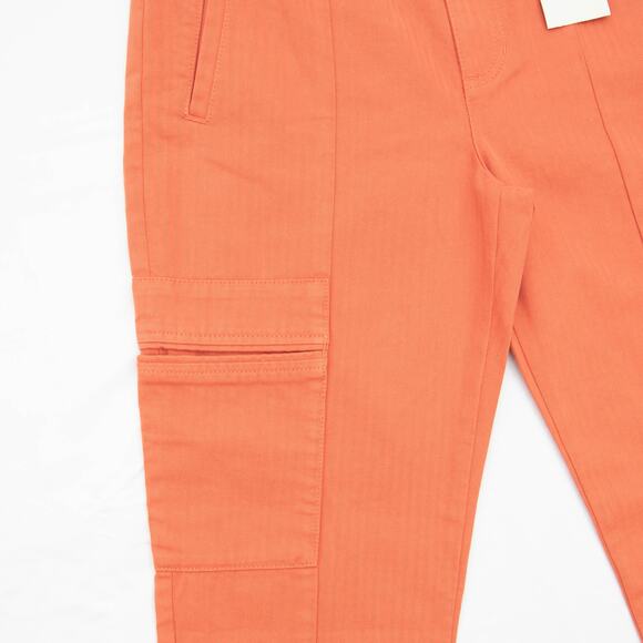 Joie Burnt Orange High Rise Double Waistband Cargo Pants Size 4 - Picture 4 of 9